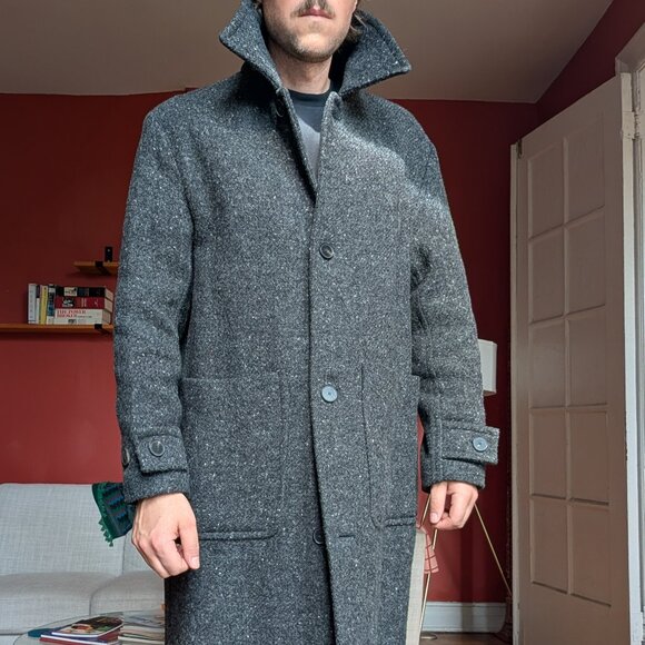 Toast Relaxed Wool Overcoat in Charcoal - Picture 9 of 9